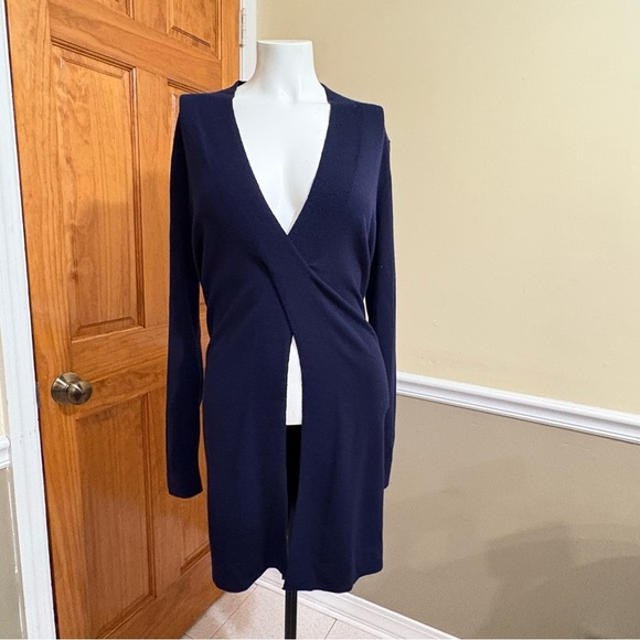 Eileen Fisher Wool Deep Blue Long Sleeve Sweater Sz.M - Picture 5 of 9